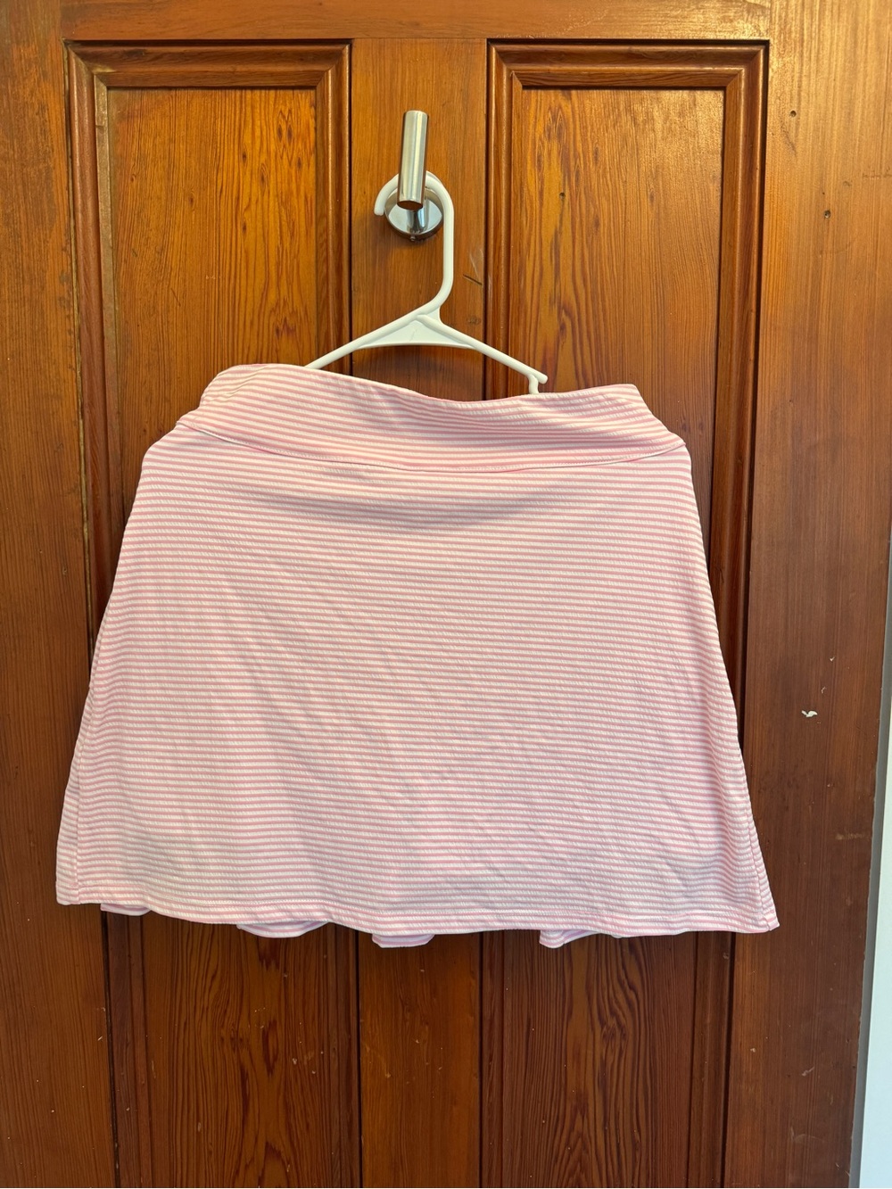 Emerald 18 Light Pink Striped Skirt for golf, tennis or pickle